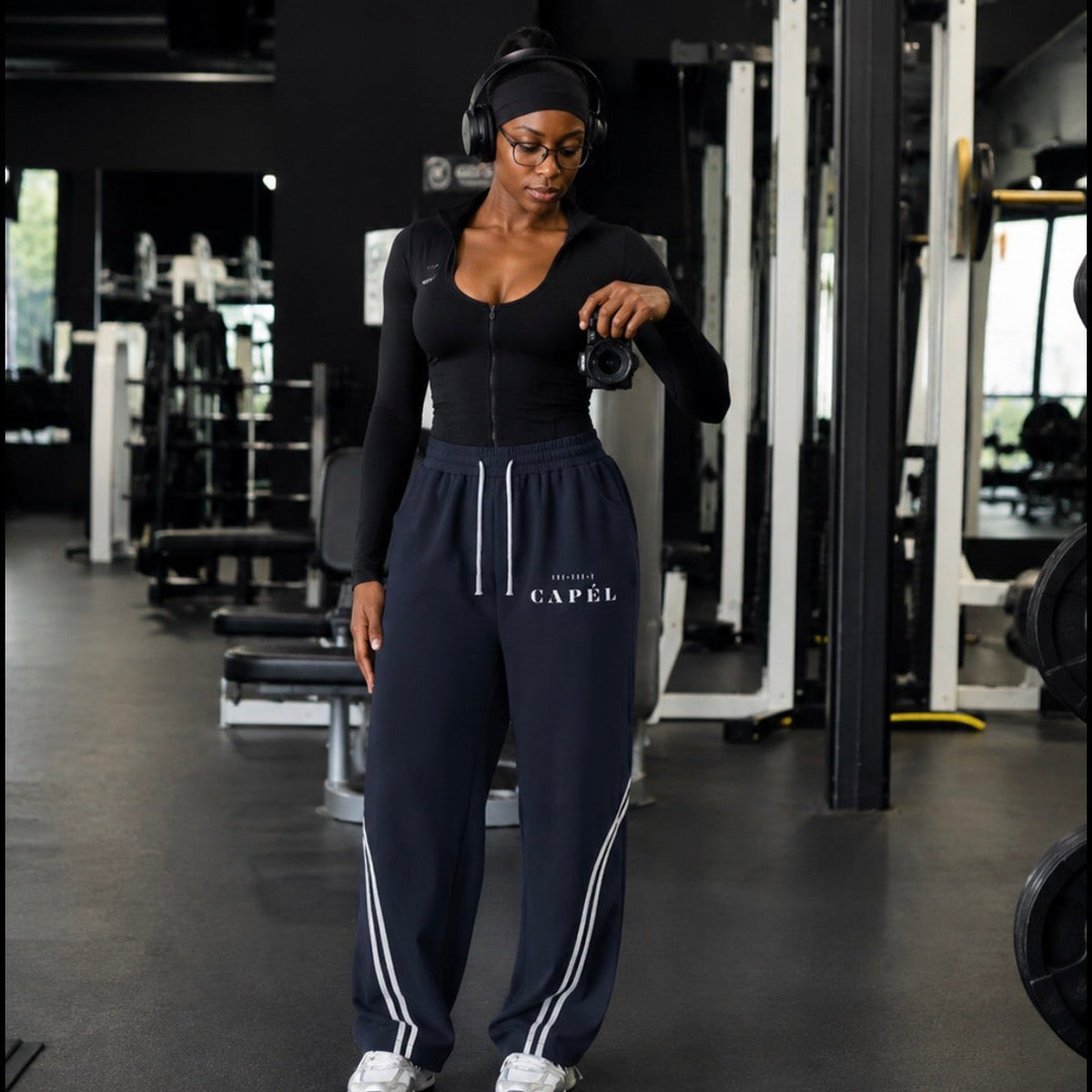 CAPÉL Wide Leg Piping Sweatpants #2